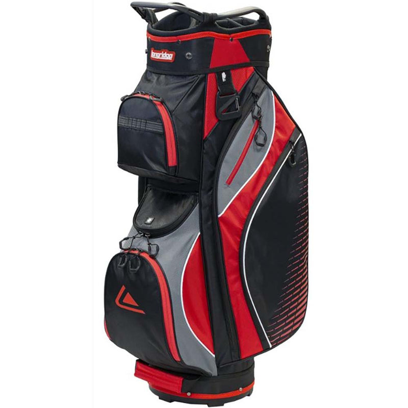 Longridge Deluxe Lite Cart Bag - Black/Charcoal/Red