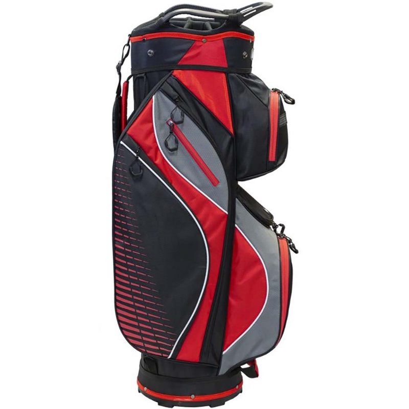 Longridge Deluxe Lite Cart Bag - Black/Charcoal/Red