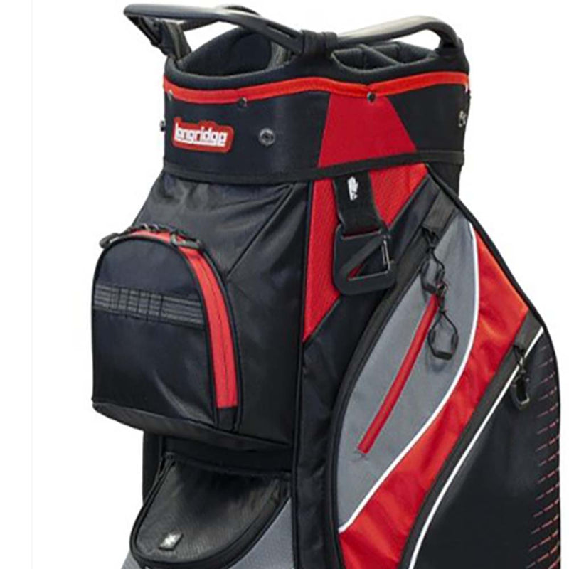 Longridge Deluxe Lite Cart Bag - Black/Charcoal/Red