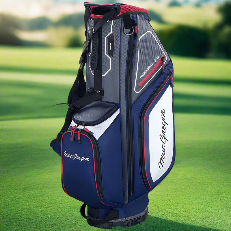 MacGregor Principal 9.5" Stand Bag - Navy/Grey/Red