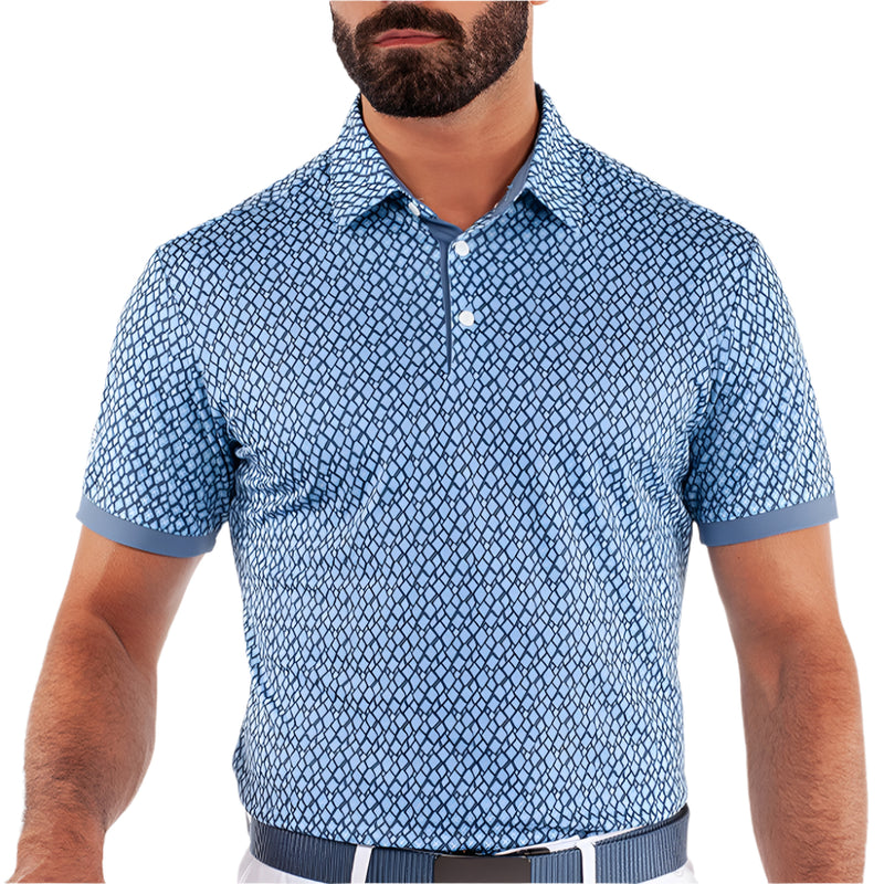 Galvin Green Manuel Polo Shirt - Moonlight Blue/White