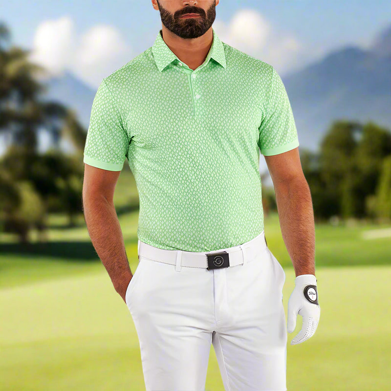 Galvin Green Manuel Polo Shirt - Fresh Green/White