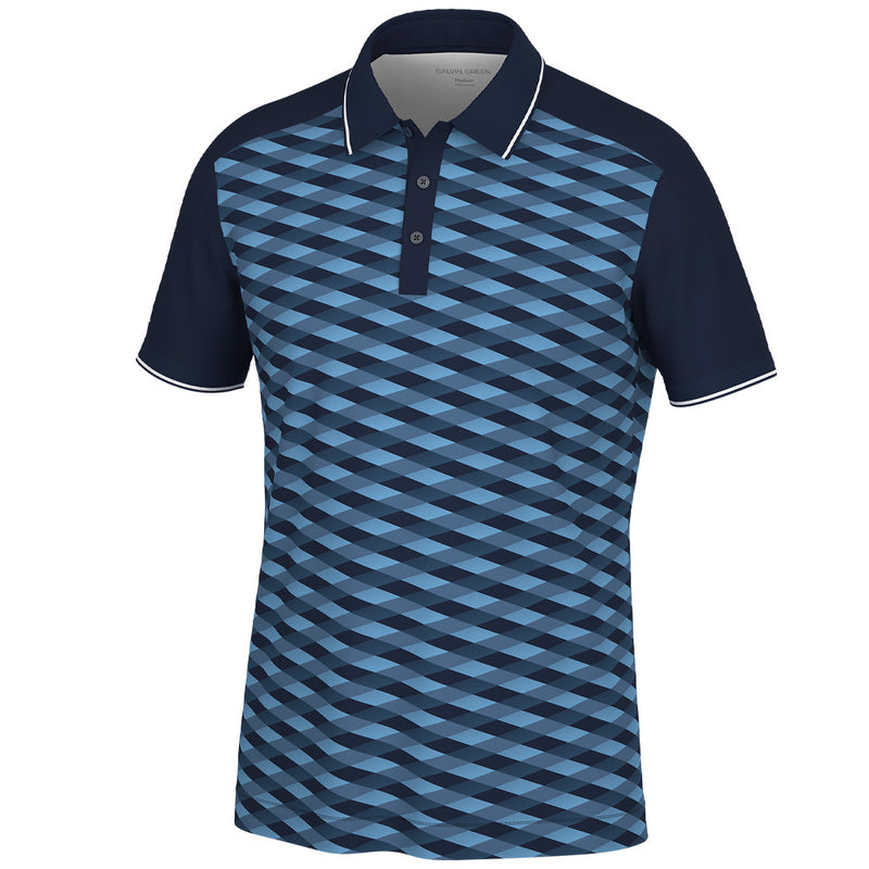 Galvin Green Marlon Polo Shirt - Navy/Moonlight Blue