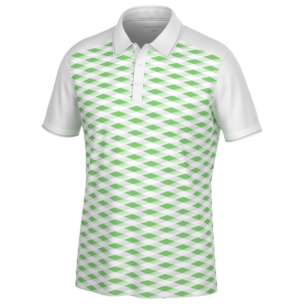 Galvin Green Marlon Polo Shirt - White/Fresh Green