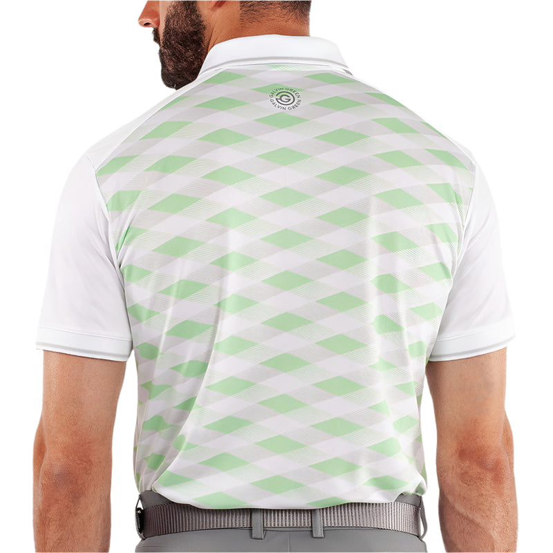 Galvin Green Marlon Polo Shirt - White/Fresh Green