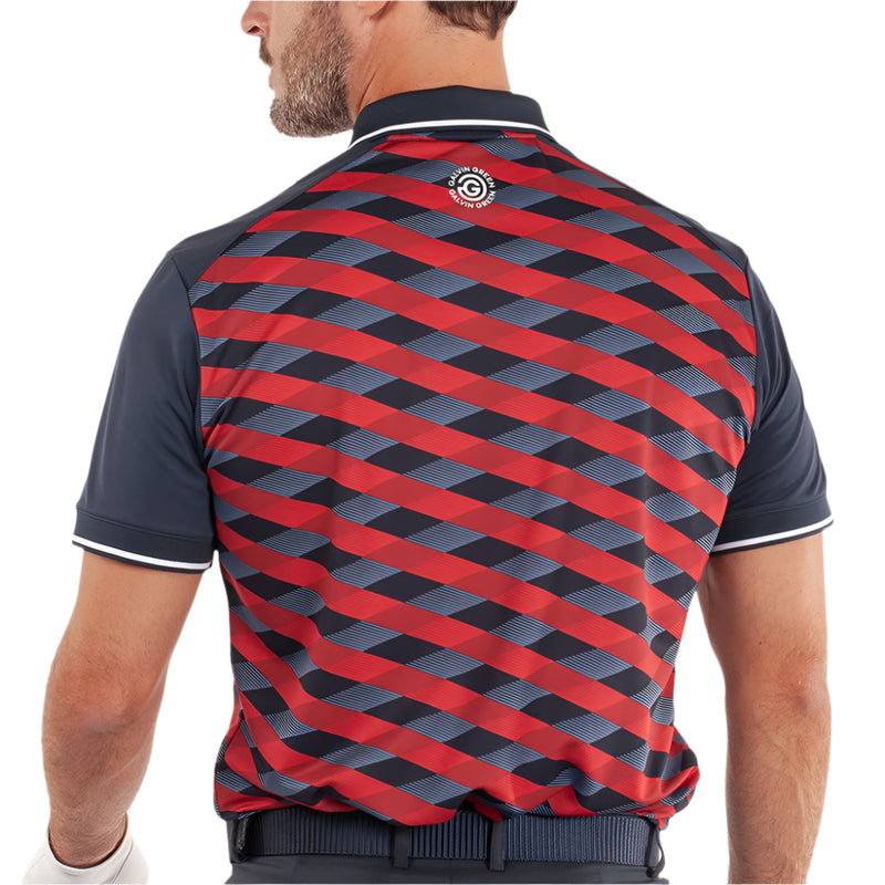 Galvin Green Marlon Polo Shirt - Navy/Red