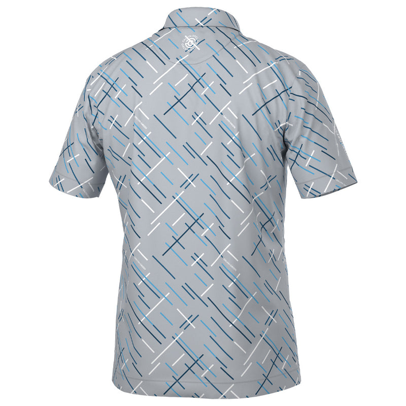 Galvin Green Mathias Polo Shirt - Cool Grey/Navy