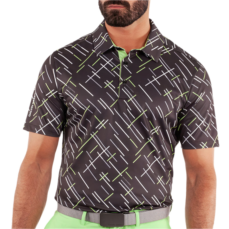 Galvin Green Mathias Polo Shirt - Black/Fresh Green