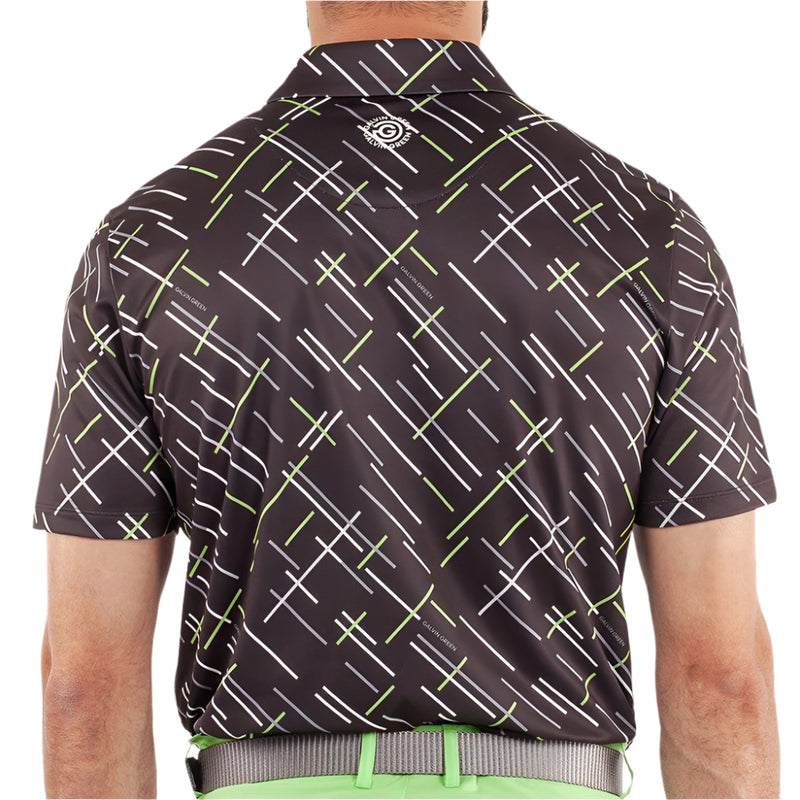 Galvin Green Mathias Polo Shirt - Black/Fresh Green