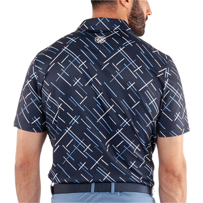 Galvin Green Mathias Polo Shirt - Navy/Moonlight Blue