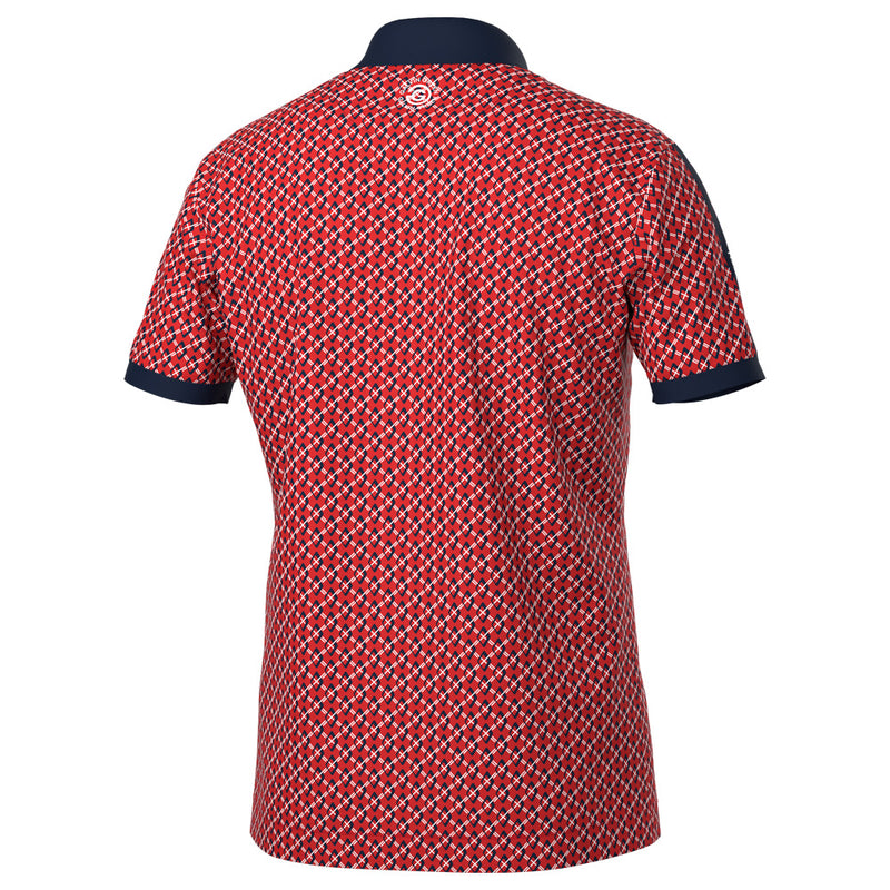 Galvin Green Maxwell Polo Shirt - Red/Navy