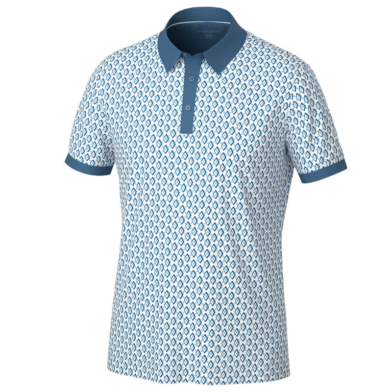 Galvin Green Maxwell Polo Shirt - Moonlight Blue/White