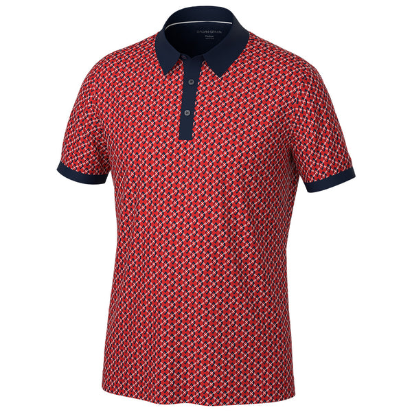 Galvin Green Maxwell Polo Shirt - Red/Navy