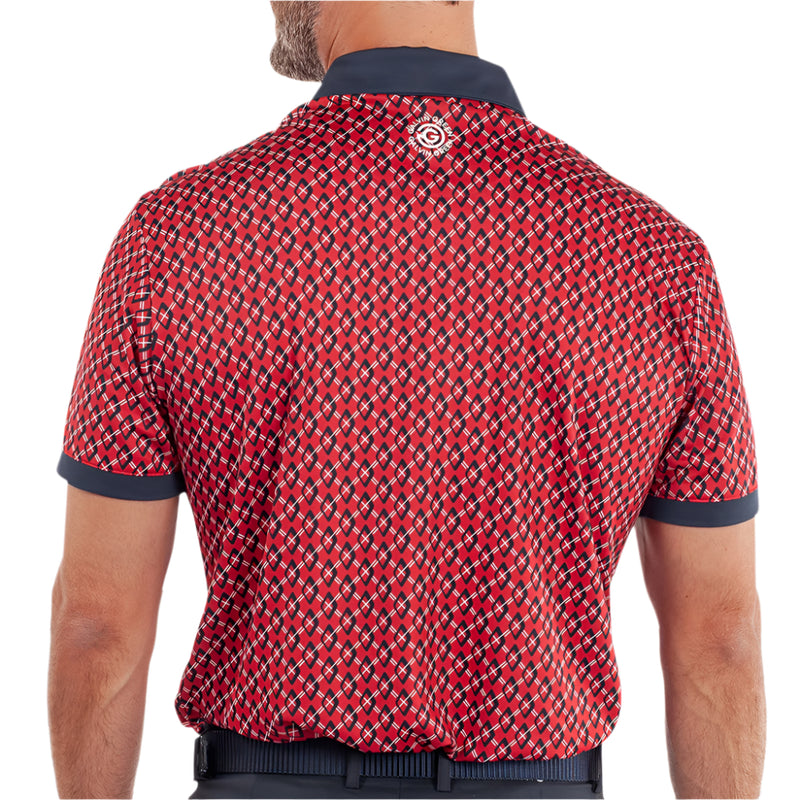 Galvin Green Maxwell Polo Shirt - Red/Navy