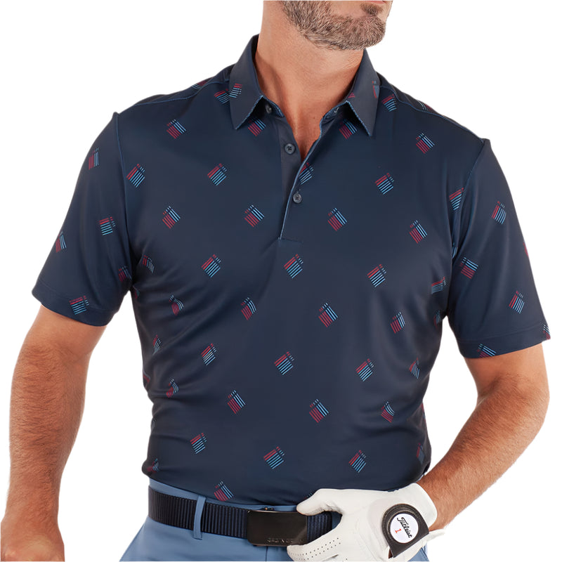 Galvin Green Memo Polo Shirt - Navy