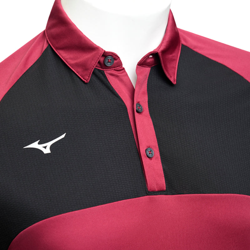 Mizuno Contrast Polo Shirt - Burgundy