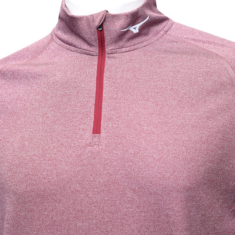 Mizuno Melange 1/4 Zip Pullover - Burgundy