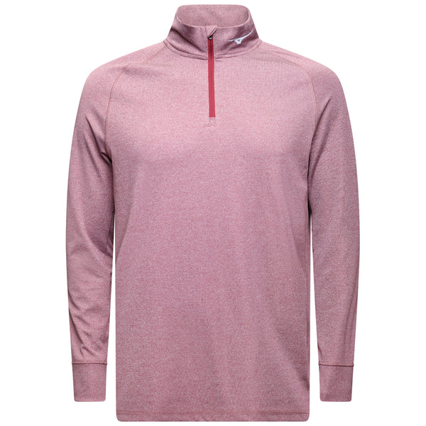 Mizuno Melange 1/4 Zip Pullover - Burgundy