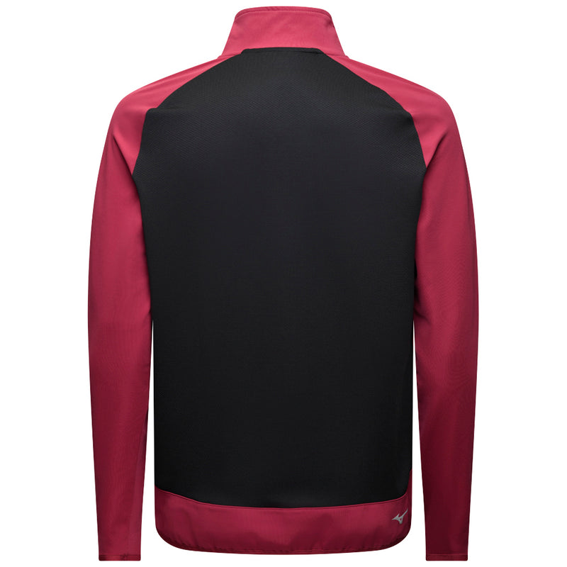 Mizuno Contrast 1/4 Zip Pullover - Burgundy