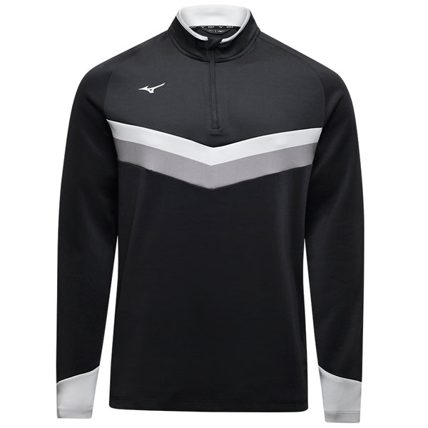 Mizuno V Stripe 1/4 Zip Pullover - Black