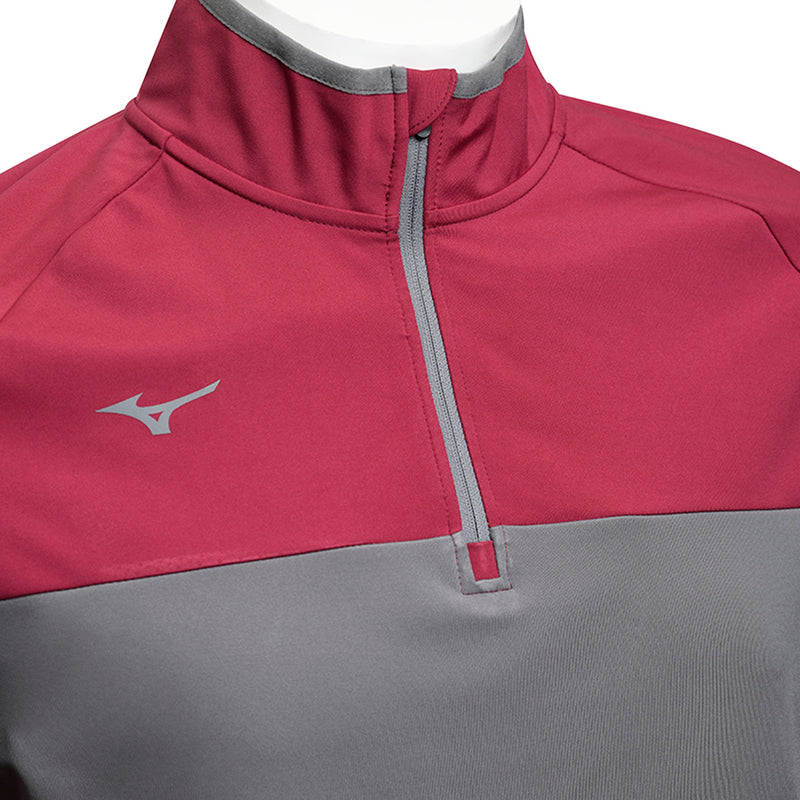 Mizuno Link 1/4 Zip Pullover - Burgundy