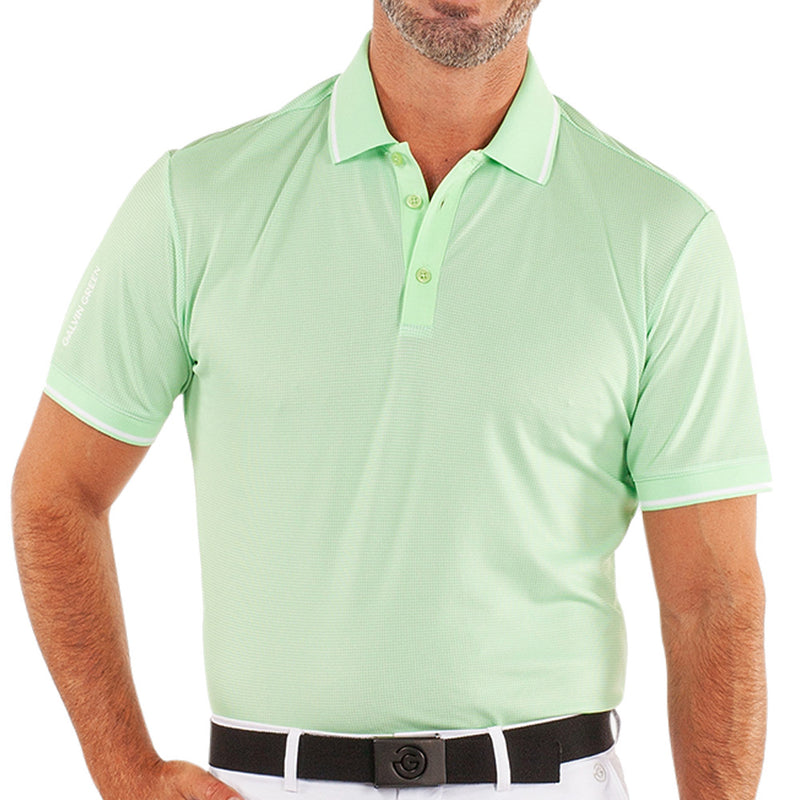 Galvin Green Miller Polo Shirt - White/Fresh Green