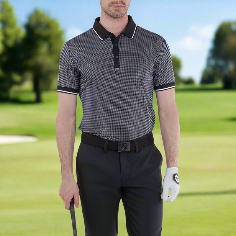 Galvin Green Miller Polo Shirt - Black/White