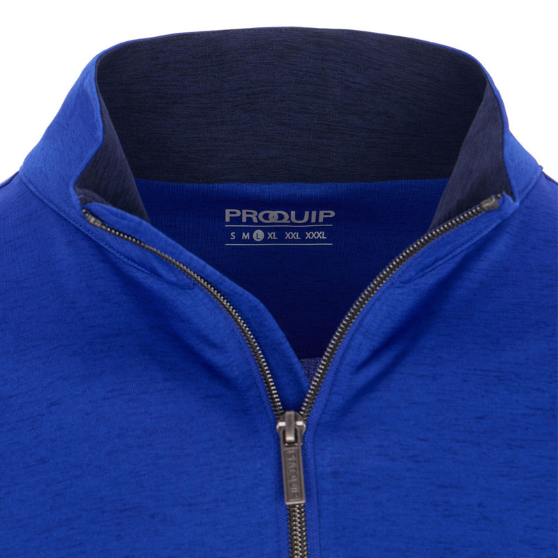 ProQuip Pro Tech Melange 1/2 Zip Pullover - Magnetic Blue