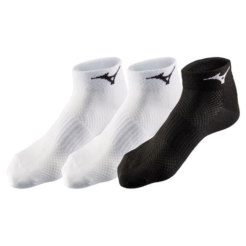 Mizuno Training Mid Socks (3 Pack) - White/Black