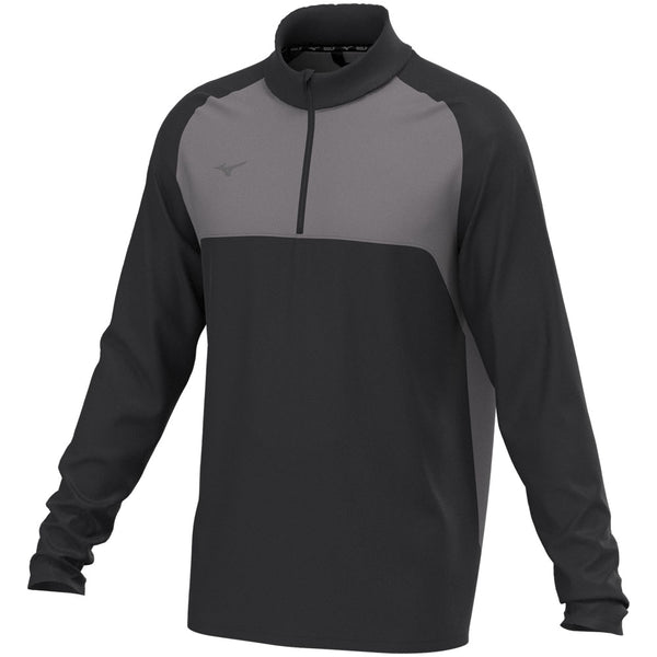 Mizuno Contrast 1/4 Zip Pullover - Black