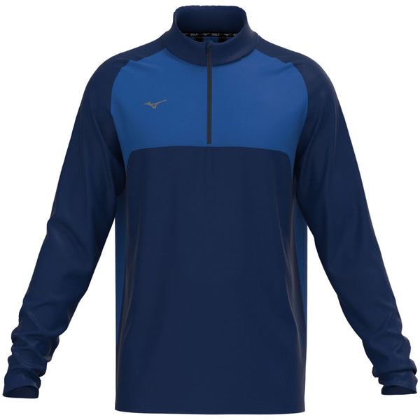 Mizuno Contrast 1/4 Zip Pullover - Navy