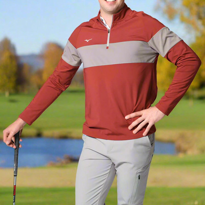 Mizuno Link 1/4 Zip Pullover - Burgundy