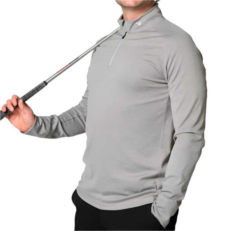 Mizuno Melange 1/4 Zip Pullover - Charcoal