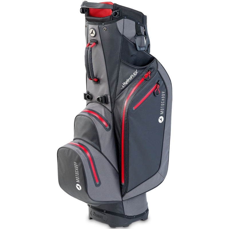 Motocaddy Hydroflex Waterproof Stand Bag - Charcoal/Red