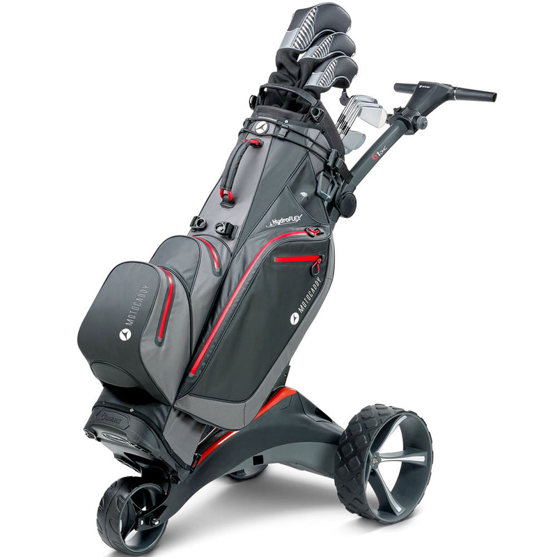 Motocaddy Hydroflex Waterproof Stand Bag - Charcoal/Red