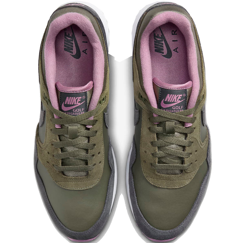 Nike Air Pegasus '89 G Spikeless Waterproof Shoes - Medium Olive/Anthracite-Plum Dust-White