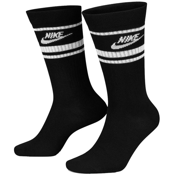 Nike Dri-FIT Everyday Essential Crew Socks (3 Pairs) - Black/White