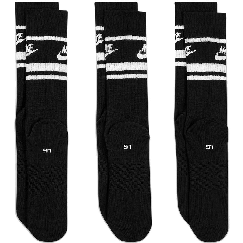 Nike Dri-FIT Everyday Essential Crew Socks (3 Pairs) - Black/White