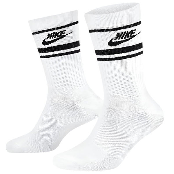 Nike Dri-FIT Everyday Essential Crew Socks (3 Pairs) - White/Black