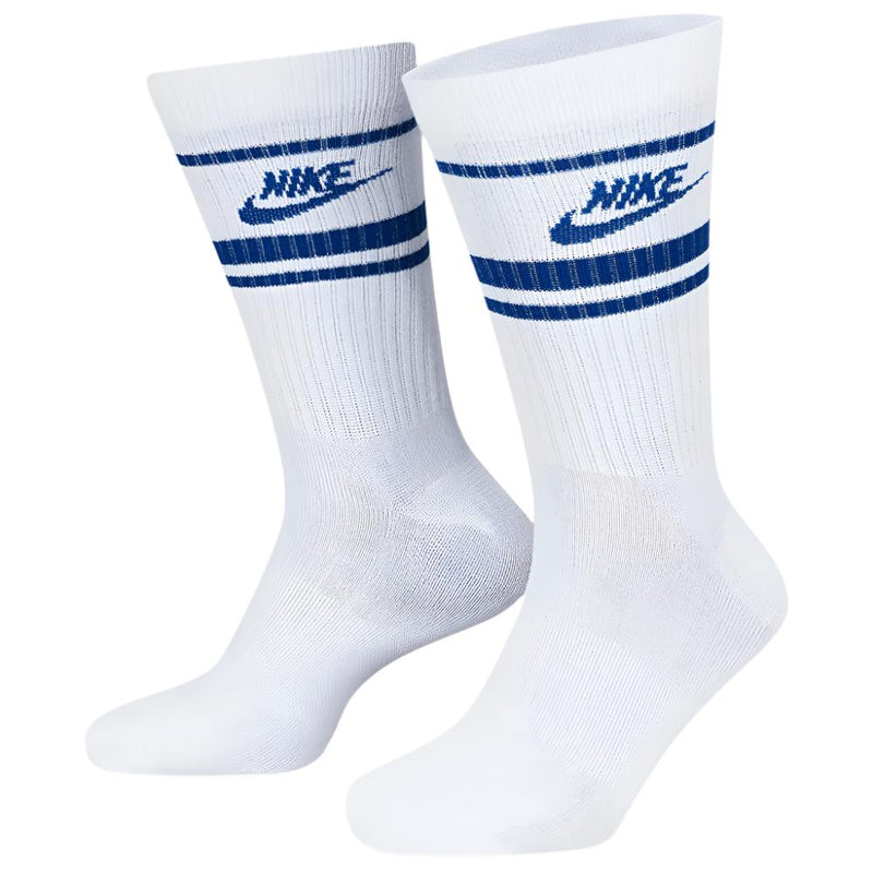 Nike Dri-FIT Everyday Essential Crew Socks (3 Pairs) - White/Game Royal