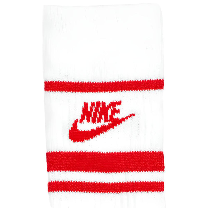 Nike Dri-FIT Everyday Essential Crew Socks (3 Pairs) - White/University Red