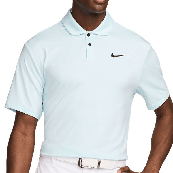 Nike Dri-FIT Tour Solid Polo Shirt - Glacier Blue/Black