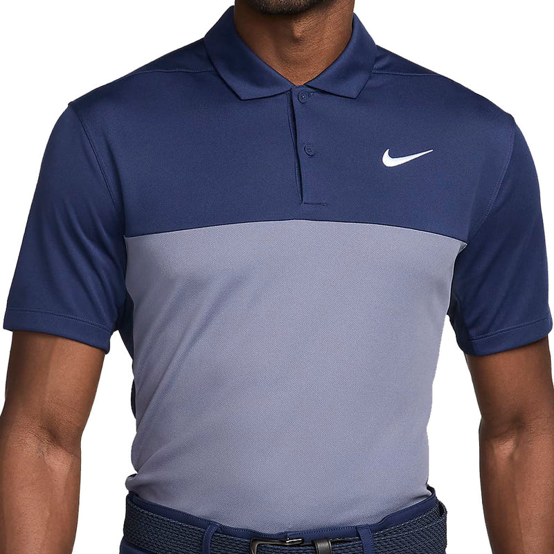 Nike Dri-FIT Victory+ Solid Polo Block - Midnight Navy/Obsidian/White