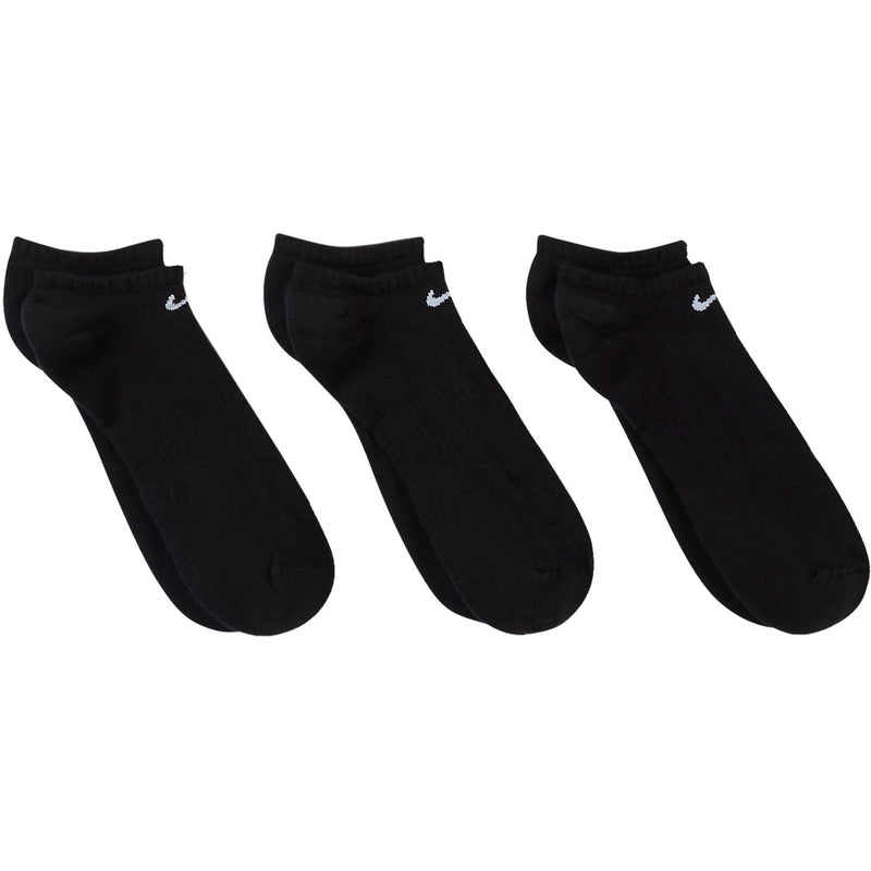 Nike Everyday Cushioned Training No-Show Socks (3 Pairs) - Black/White