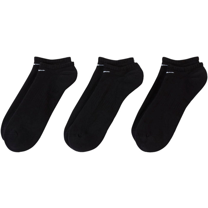 Nike Everyday Cushioned Training No-Show Socks (3 Pairs) - Black/White