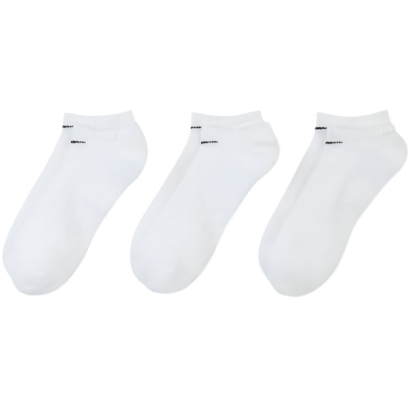 Nike Everyday Cushioned Training No-Show Socks (3 Pairs) - White/Black