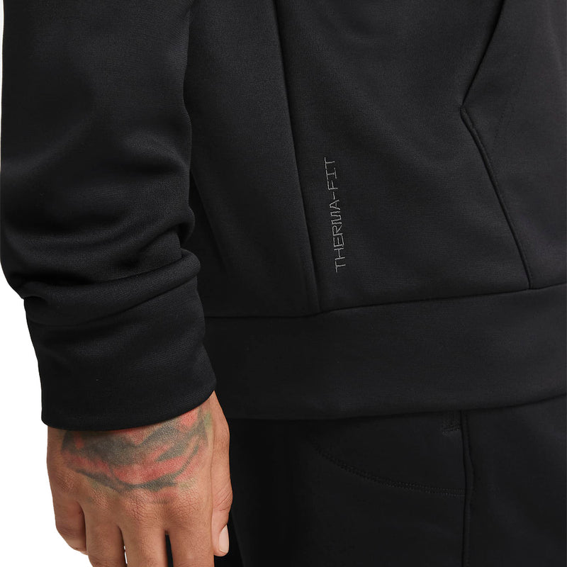 Nike Therma Hoodie - Black/Black/White