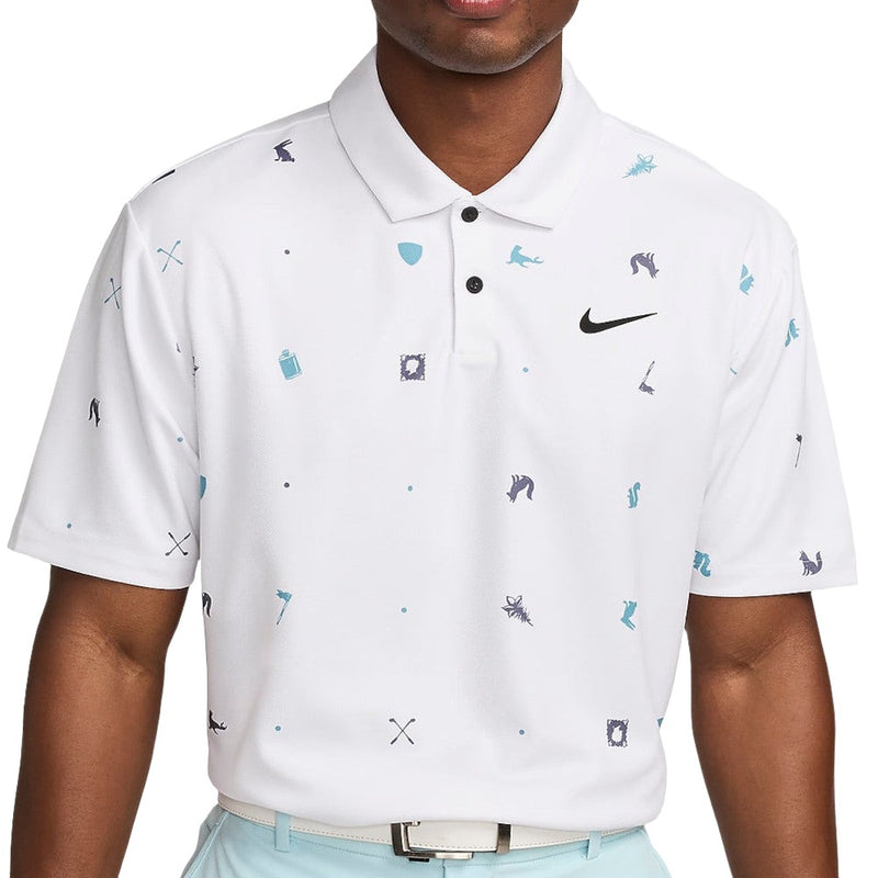 Nike Tour Dri-FIT Polo Shirt - White/Black