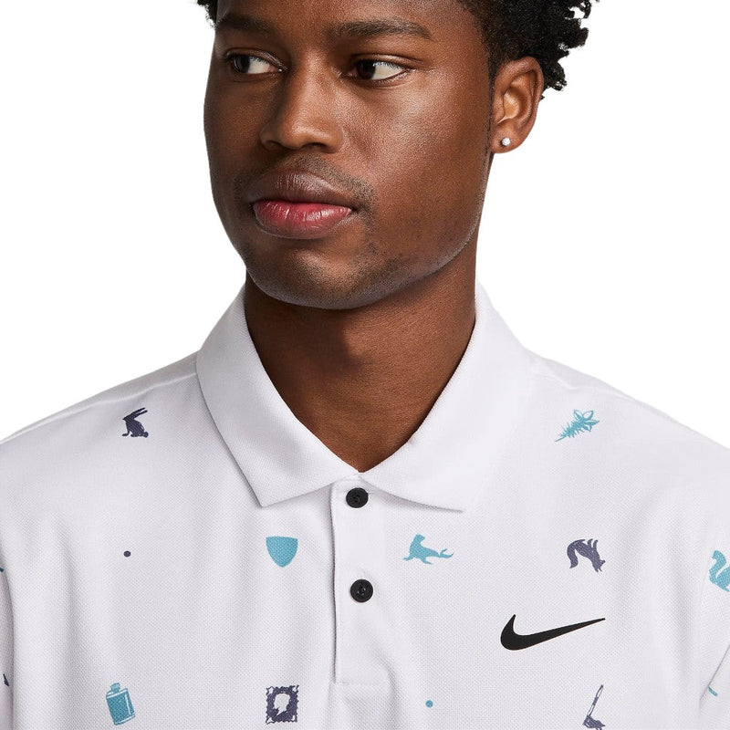 Nike Tour Dri-FIT Polo Shirt - White/Black