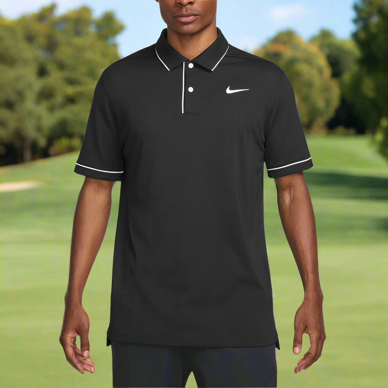 Nike Victory+ Dri-FIT Polo Shirt - Black/White/White